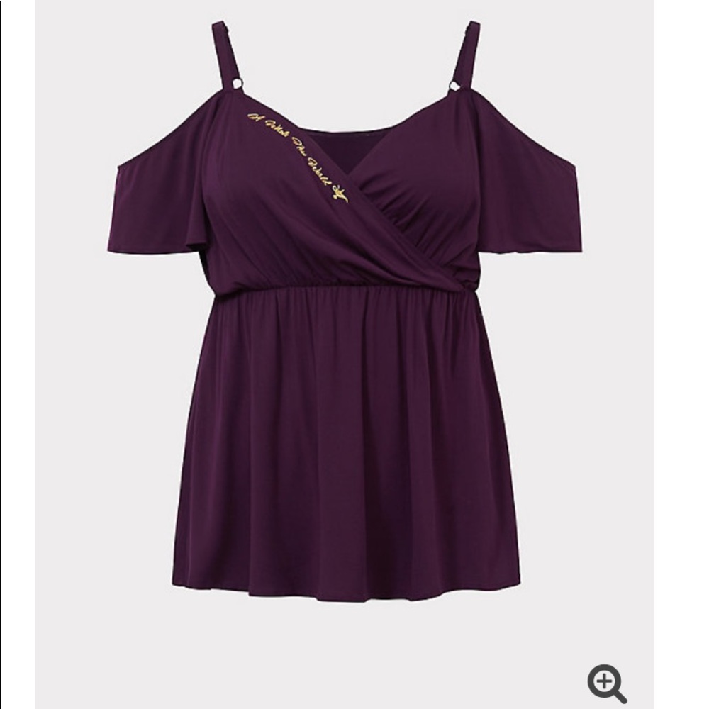 Aladdin purple Torrid top size 4